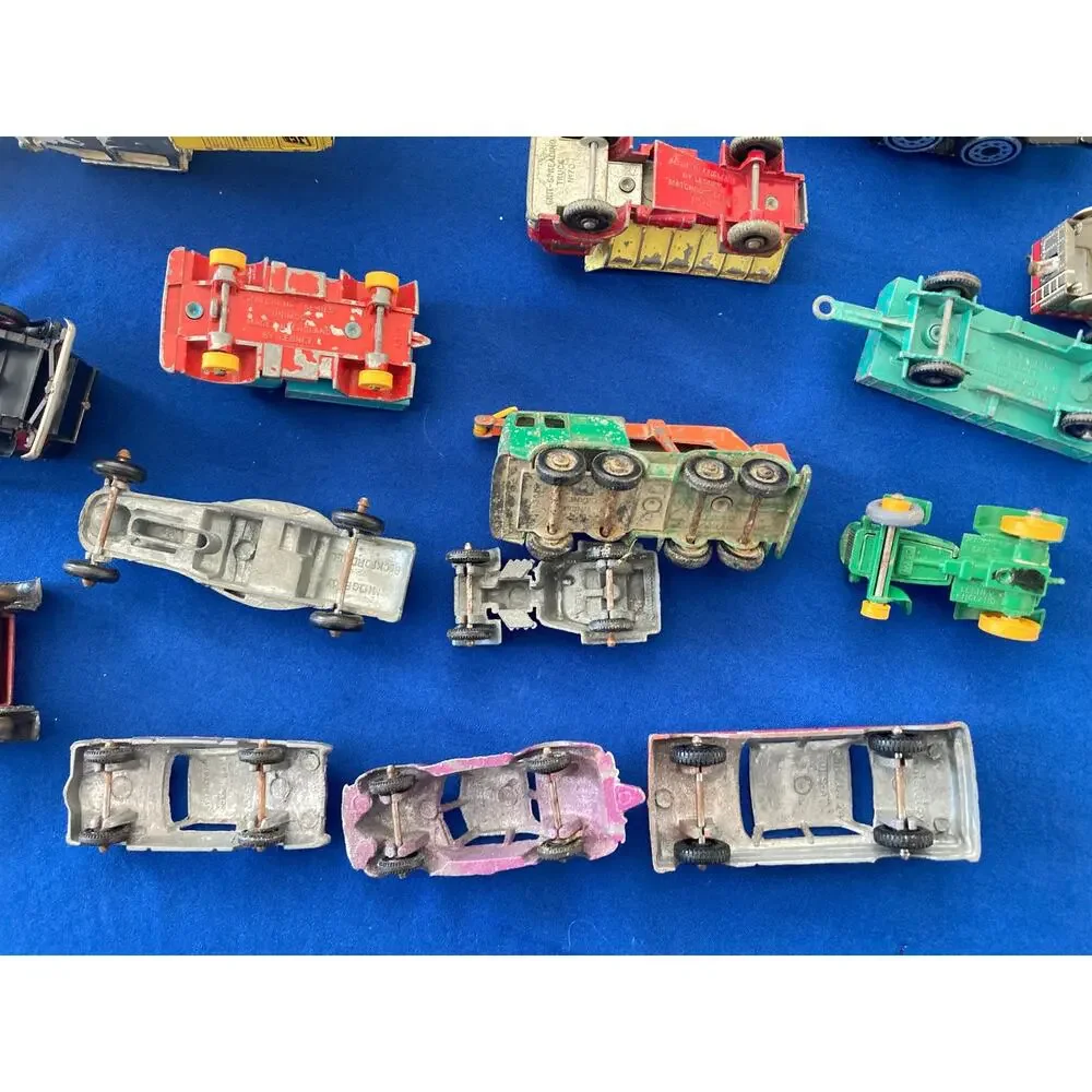 VTG Diecast Corgi Rio Tootsie Matchbox Lesney Toy Lot Bundle Wooden Wheel Others